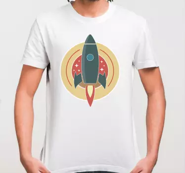 Tegneserie brand rumskib t-shirt - TenStickers