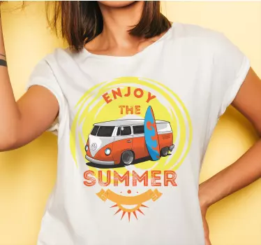 Tegneserie varevogn med surf t-shirt - TenStickers