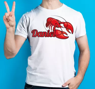 Tilpasseligt navn på din hummer T-shirts med navn - TenStickers