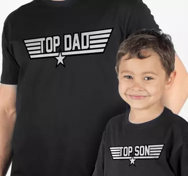 Top far og søn matchende tøj t shirt - TenStickers
