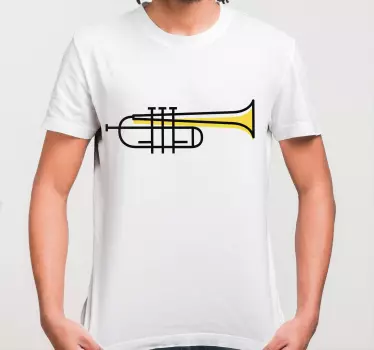 Trompet lineart sød design t-shirt - TenStickers