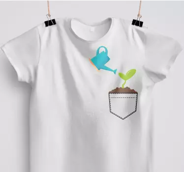 Vanding planter lomme t-shirt - TenStickers