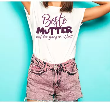 Verdens bedste t-shirt med mors dag - TenStickers