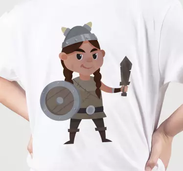Viking tegning børneskjorte - TenStickers