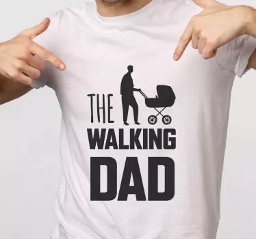 Walking far ordspill fars dag t shirt - TenStickers