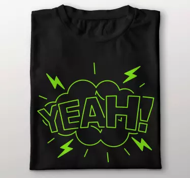 "yeah" tegneserie komisk tale t-shirt - TenStickers
