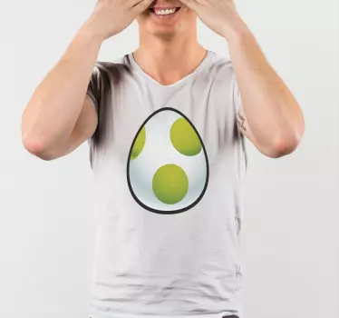 Yoshi egg mario børneskjorte - TenStickers