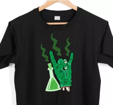 Zombie rock hånd med potions halloween t-shirt - TenStickers