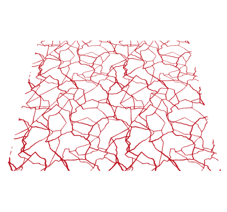 Knækkende rødt mønster hvidt vinyl tæppe - TenStickers