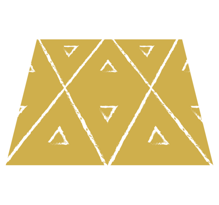 Geometrisk rhombus mønster vinyl tæppe gul - TenStickers