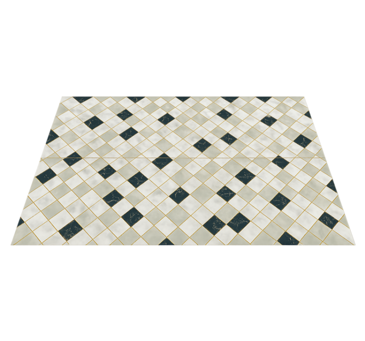 Cementfliser i grå toner vinyl tæppe til stuen - TenStickers