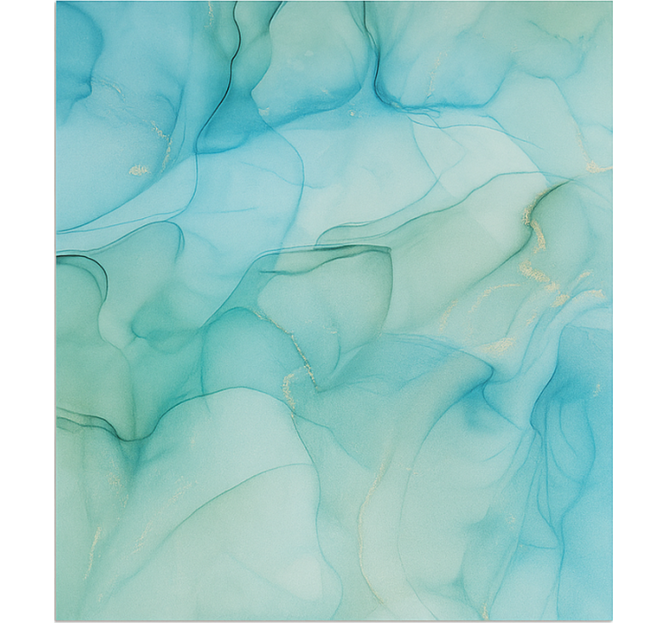 Turkis bølgeeffekt marmor vinyl tæppe - TenStickers