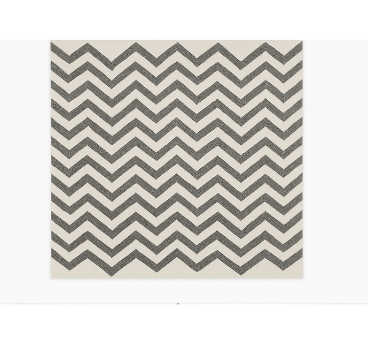Chevron zigzag-mønster vinyl tæppe til spisestue - TenStickers