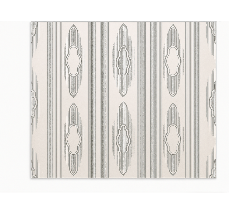 Indviklet etnisk geometri vinyl tæppe til spisestue - TenStickers