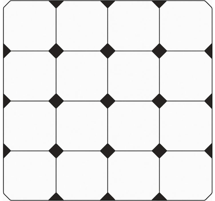 Ternet diamantprint køkken tæpper - TenStickers