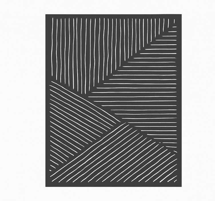 Hvide bølgede linjer køkken tæpper - TenStickers