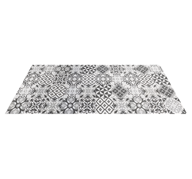 Crearreda gris vinyl tæppe med fliseeffekt - TenStickers