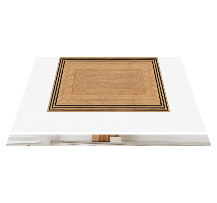 Køkken tæpper i naturlig jute tekstur - TenStickers