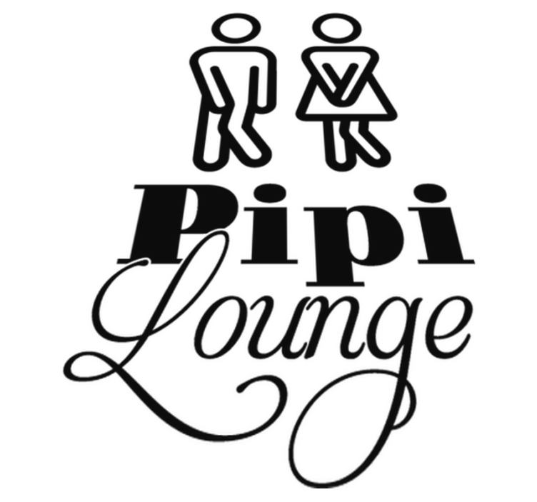 Vinyl tæppe til badeværelset pipi lounge - TenStickers