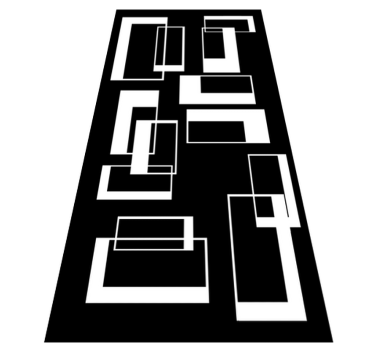 Vinyl tæppe til badeværelset minimalistiske rektangler - TenStickers