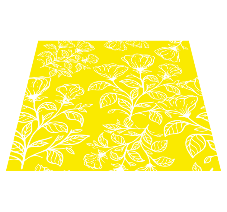 Vinyltæppe til soveværelse med blomsterdesign - TenStickers