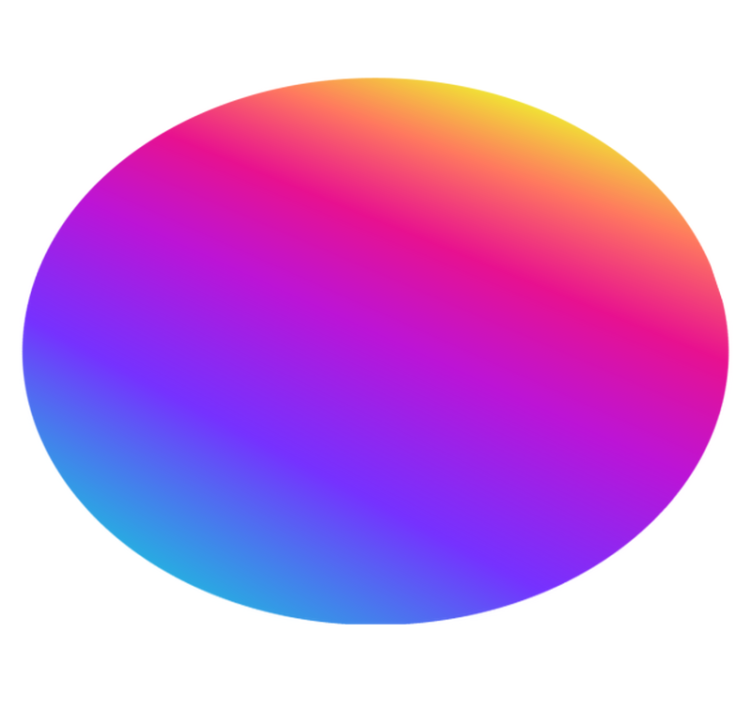 Geometriske vinyl tæppe farverig gradient cirkel - TenStickers