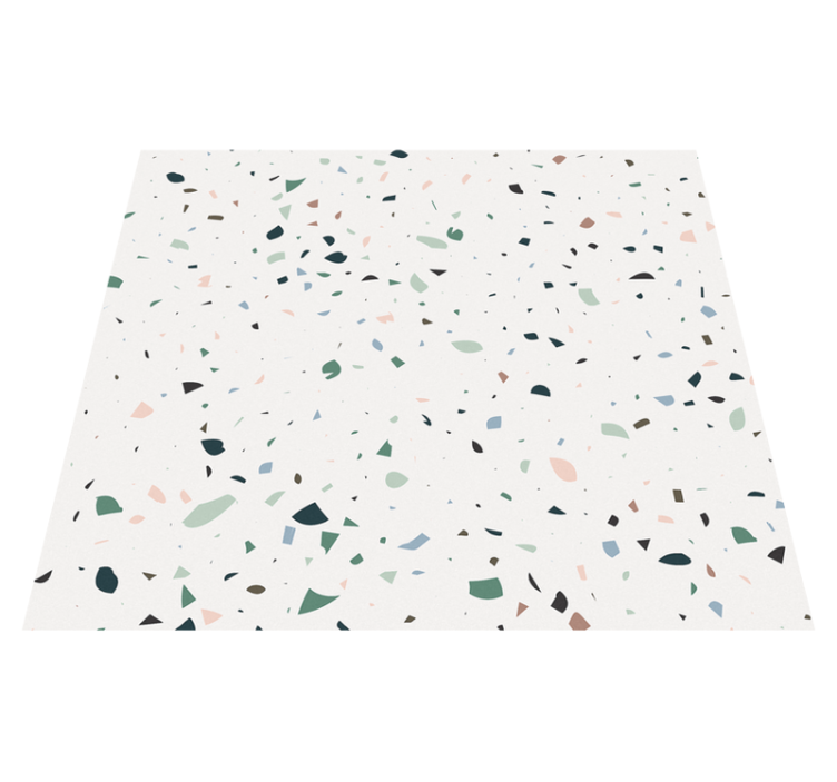 Vinyl tæppe til badeværelset hvid terrazzo - TenStickers