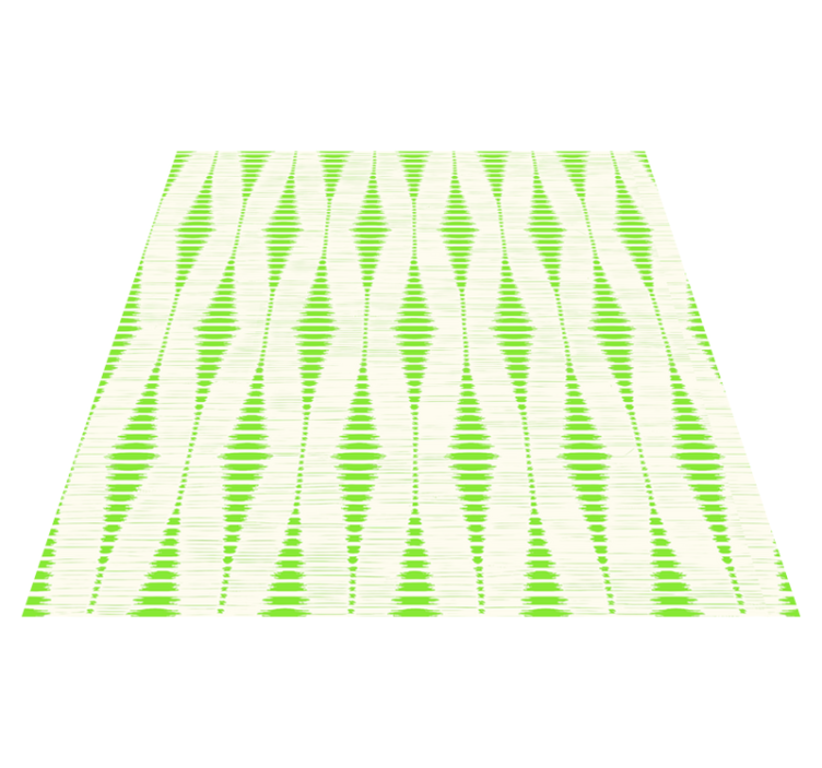 Geometriske vinyl tæppe grøn rabaul ikat - TenStickers