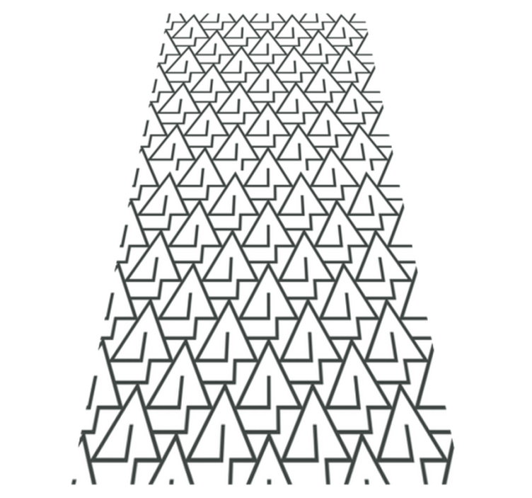 Triangles vinyl tæppe til badeværelset - TenStickers