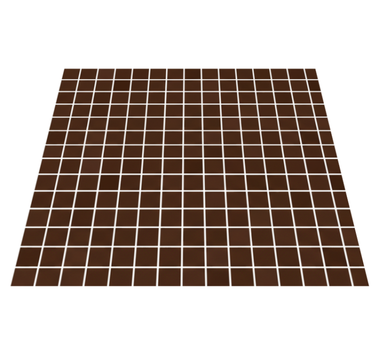 Vinyl tæppe til badeværelset mini chokoladebrune mosaikker - TenStickers