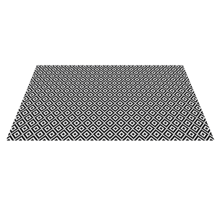 Stamme firkantet geometrisk etnisk vinyl tæppe - TenStickers