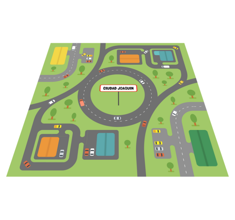 Firkantet vinyl tæppe med personlig navn - TenStickers