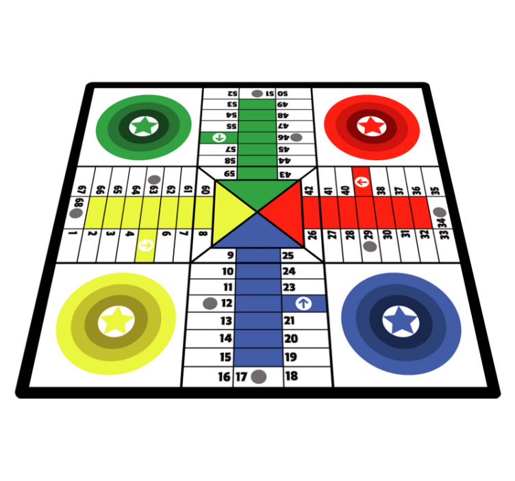 Fantastisk parchis brætspil vinyl tæppe - TenStickers