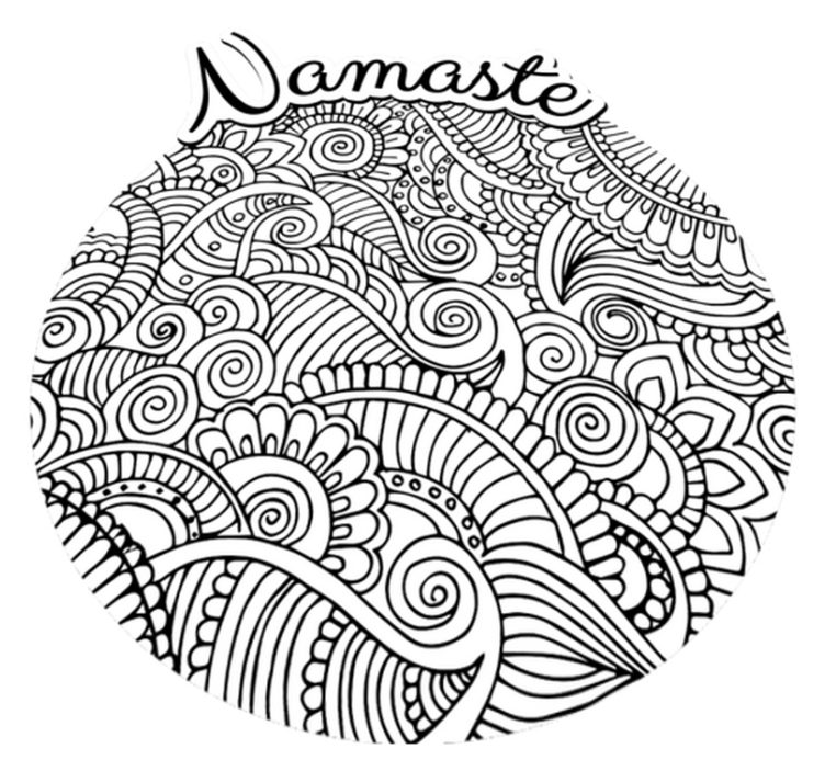 Mandala namaste vinyl tæppe - TenStickers