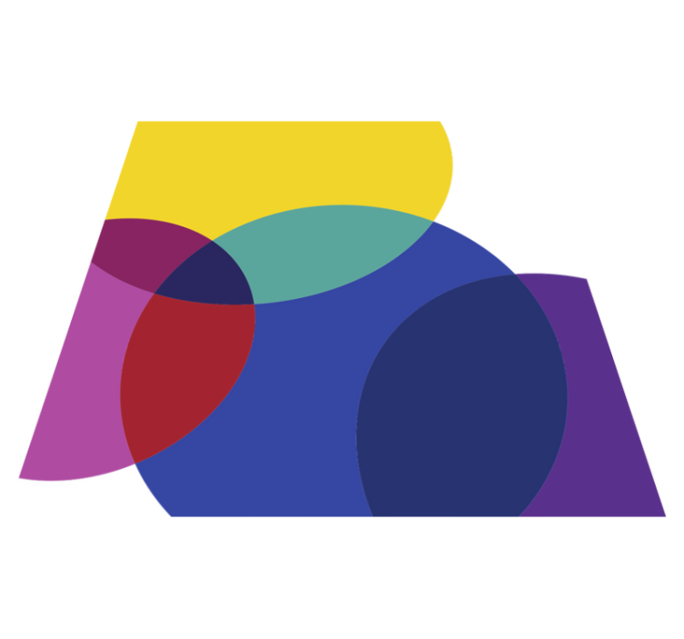 Fantastisk farverigt minimalt vinyltæppe - TenStickers