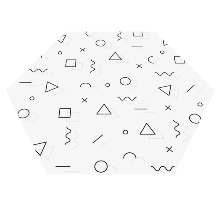 Memphis stil minimalistisk vinyl tæppe - TenStickers