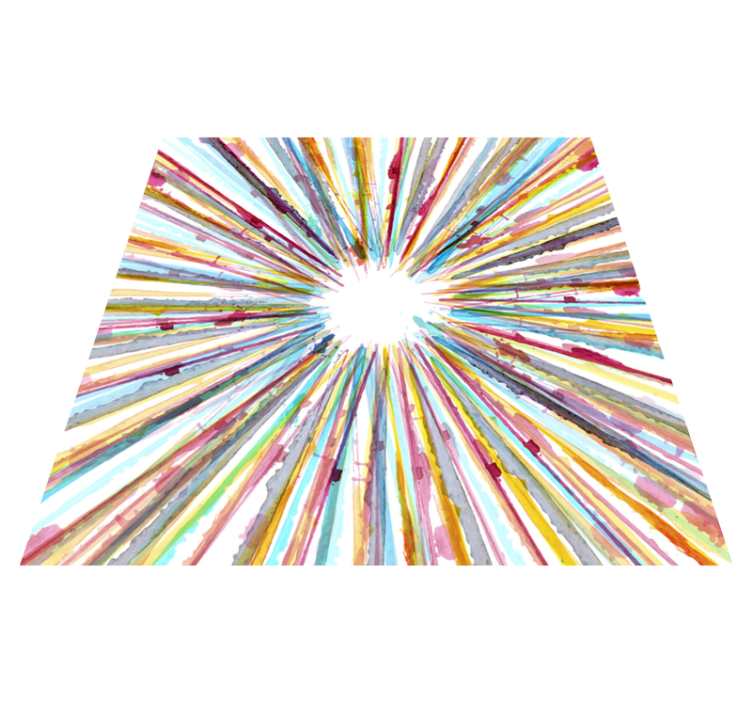 Akvarelstribet vinyltæppe - TenStickers