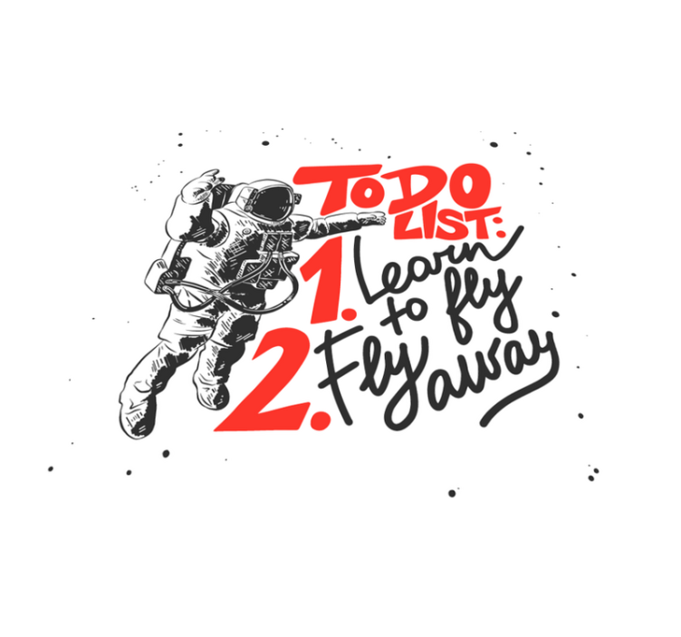 Tæppe pvc sætning astronaut - TenStickers