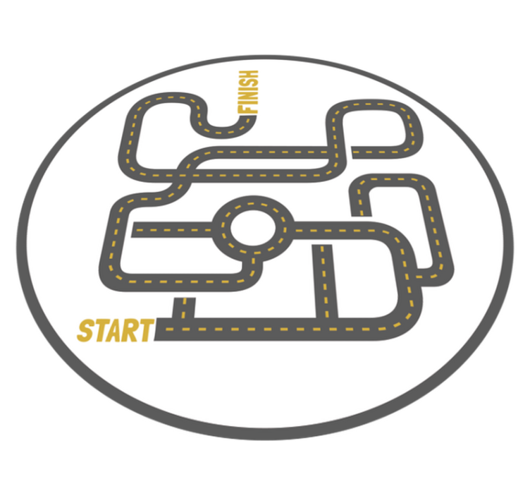 Spektakulære runde vinyl tæpper med by - TenStickers