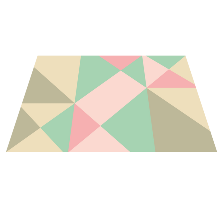 Vidunderlige bløde farver geometriske vinyl tæpper - TenStickers