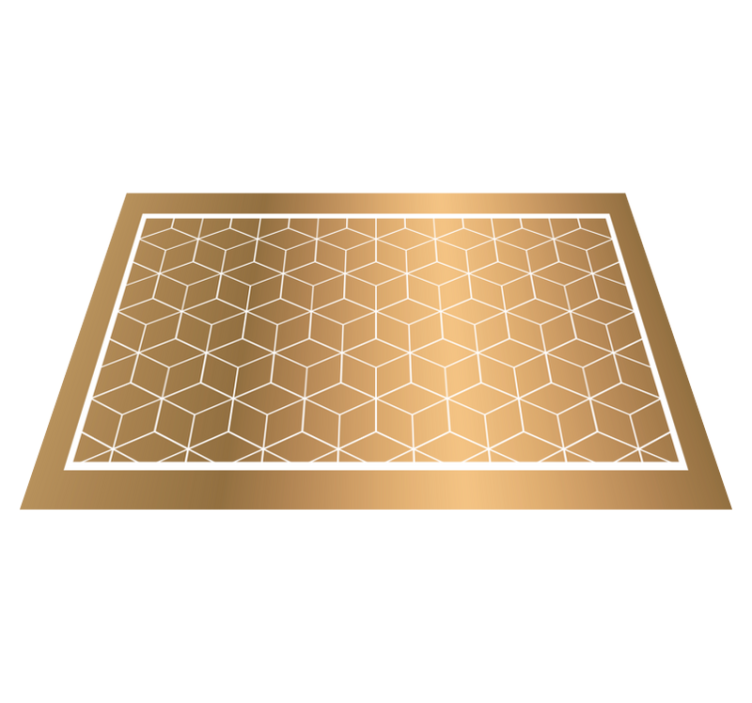 Fabelagtig terninger geometrisk vinyl tæppe - TenStickers