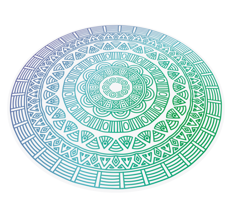 Smukke dekorative runde mandala vinyl tæpper - TenStickers