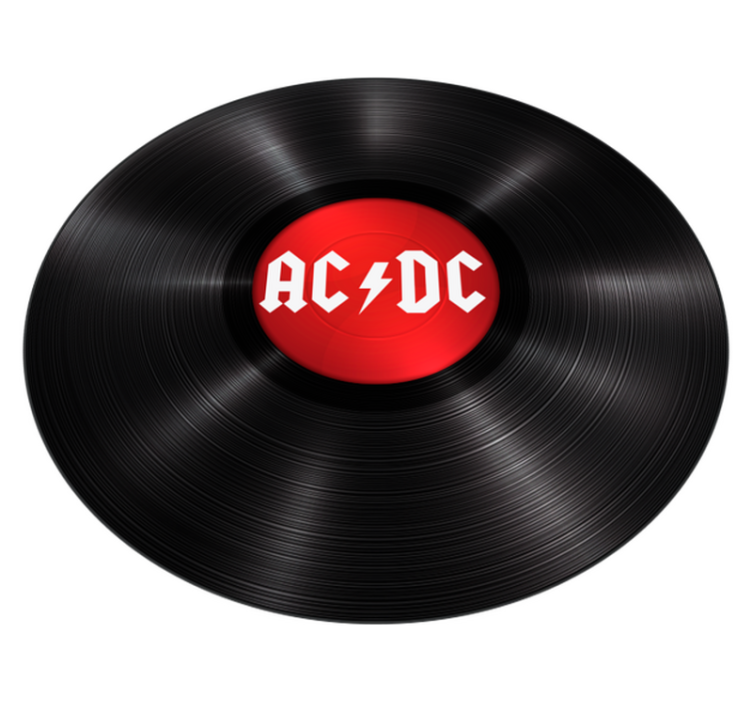 Vidunderlig rockmusik acdc vinyl tæppe - TenStickers