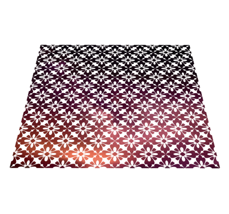 Dekorative blomster blomstervinyl tæppe - TenStickers