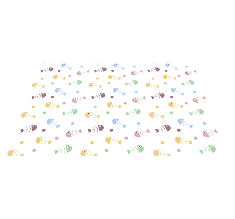 Fiskeben dyr vinyl tæppe - TenStickers