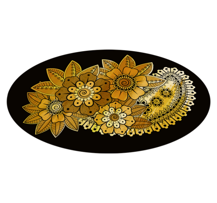 Mandala detalje mandala vinyl tæppe - TenStickers