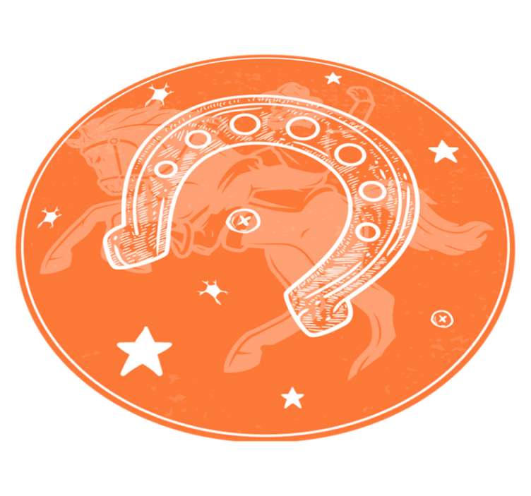 Hestesko stil børne vinyl tæppe - TenStickers