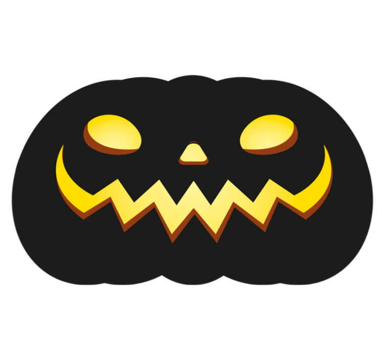 Skræmmende halloween græskar vinyltæppe - TenStickers