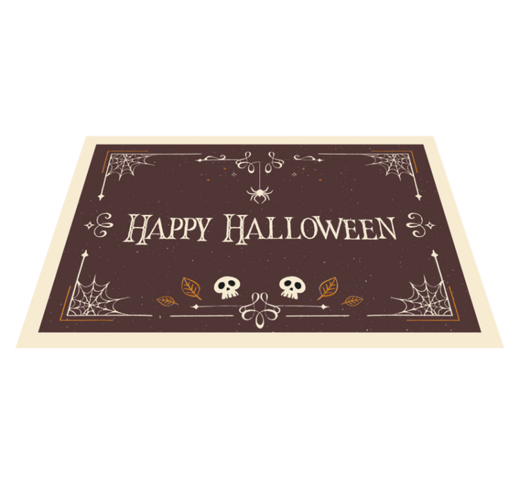 Glædelig halloween med motiver vinyl tæppe - TenStickers