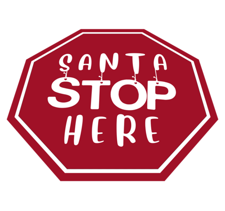 Santa stop her julemærkat - TenStickers